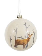 ORNAMENT DEER TREE 4" 4/BOX