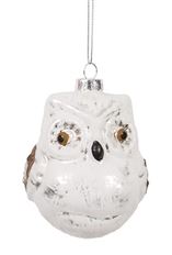 ORN OWL 3.5" BRUSHED WHITE
