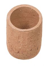 POTTERY SLANTED 13X9CM RUST