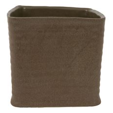 POTTERY CUBE 19CM KAKI