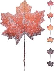 LEAF WITH GLITTER 28X37 CM 6/ASST