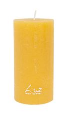 PILLAR CANDLE RUSTIC 6X12CM OCHRE