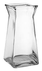 GATHERED SQUARE 8.25"H CLEAR 12/CS
