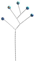 QUINTET RHINESTONE BLUE IRID12/PK