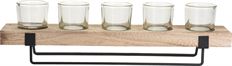 TEALIGHT HOLDER SET/5 46X12CM