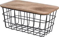 BASKET METAL W/TOP 10X5X6"