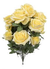 ROSE BUD BUSH 21.5" YELLOW