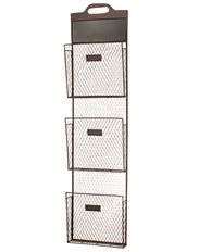 METAL CHICKEN WIRE RACK X3 48" BRN