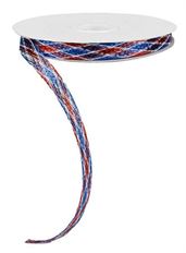 RIBBON 1/2" METALLIC R/W/B 30YD