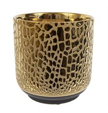 POT CERAMIC 17X17CM GOLD