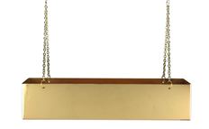 HANGING PLANTER METAL 18X4" GOLD