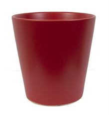 ORCHID POT CERAMIC 14CM MATTE RED