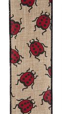 LADY BUGS CANVAS 40 NATURAL 10YD