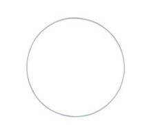 RING DECO METAL SMALL 20CM WHITE