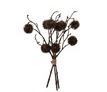 BUNDLE POMPOM PLASTIC 32CM DK BROWN