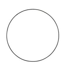 RING DECO METAL MEDIUM 25CM BLACK