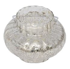 CANDLEHOLDER 3.75"H 4.5"D SILV