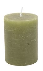 PILLAR CANDLE RUSTIC 6X8CM SCOT GRN