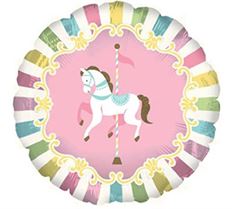 MYLAR 17 CAROUSEL HORSE 5/PK