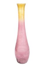 BOTTLE 40" VASE YELLOW PINK