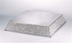 CAKE PLATE SQUARE 21&quot;X5.5&quot; CRY