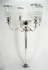 CANDLEBRA 36" SILVER W/BOWL
