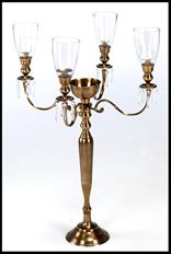 CANDELABRA 43" ANTIQUE GOLD