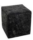 HASSOCK SQUARE VELVET 35CM BLACK