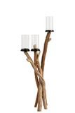 CANDLEHOLDER WOOD X3 50" NAT