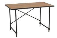 TABLE W/WOOD TOP 120X75CM GREY