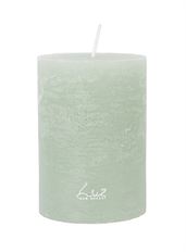 PILLAR CANDLE RUSTIC 7X10CM SEAFOAM