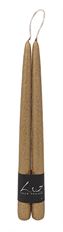 TAPER CANDLES X2 30CM GOLD