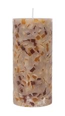 PILLAR CANDLE TERRAZZO 7X15CM PORTO