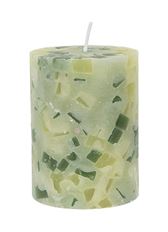 PILLAR CANDLE TERRAZZO 6X8CM ANIS