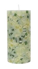 PILLAR CANDLE TERRAZZO 7X15CM ANIS