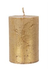 PILLAR CANDLE METAL 7X10CM GOLD