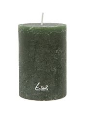PILLAR CANDLE RUSTIC 7X10CM GRN/GRY