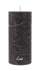 PILLAR CANDLE RUSTIC 15X7CM DK GRAY