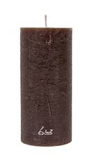PILLAR CANDLE RUSTIC 15X7CM COFFEE