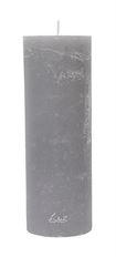 PILLAR CANDLE RUSTIC 7X20CM LT GRAY