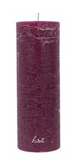PILLAR CANDLE RUSTIC 20X7CM GRAPE