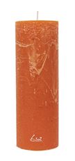 PILLAR CANDLE RUSTIC 7X20CM ORANGE