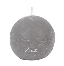 SPHERICAL CANDLE RUSTIC 8CM LT GRAY