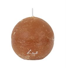 SPHERICAL CANDLE RUSTIC 8CM AMBER