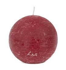 SPHERICAL CANDLE 10CM VINT RED