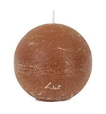 SPHERICAL CANDLE RUSTIC 10CM AMBER