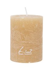 PILLAR CANDLE RUSTIC 6X8CM LATTE