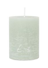 PILLAR CANDLE RUSTIC 6X8CM SEAFOAM