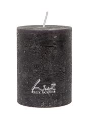 PILLAR CANDLE RUSTIC 6X8CM DK GRAY