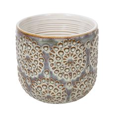 CERAMIC FLOWERPOT 11CM FLORAL